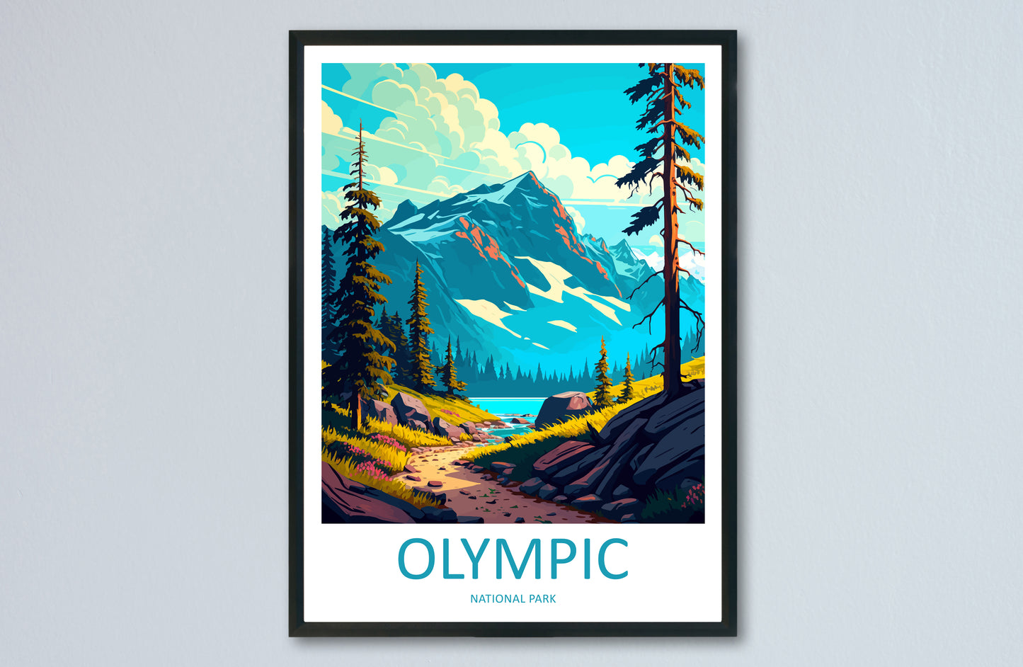 Olympic National Park USA Travel Poster