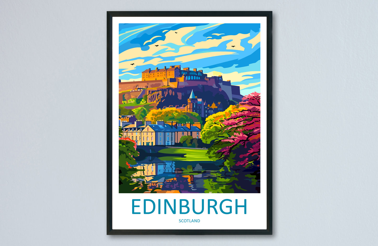 Edinburgh Scotland Travel Poster