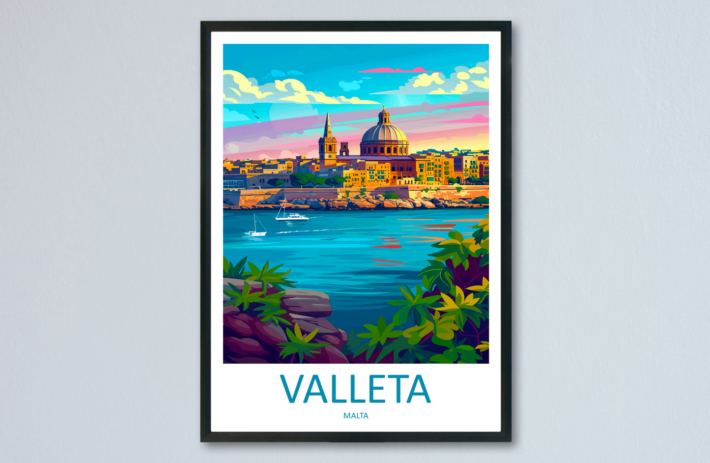 Valletta Malta Travel Poster