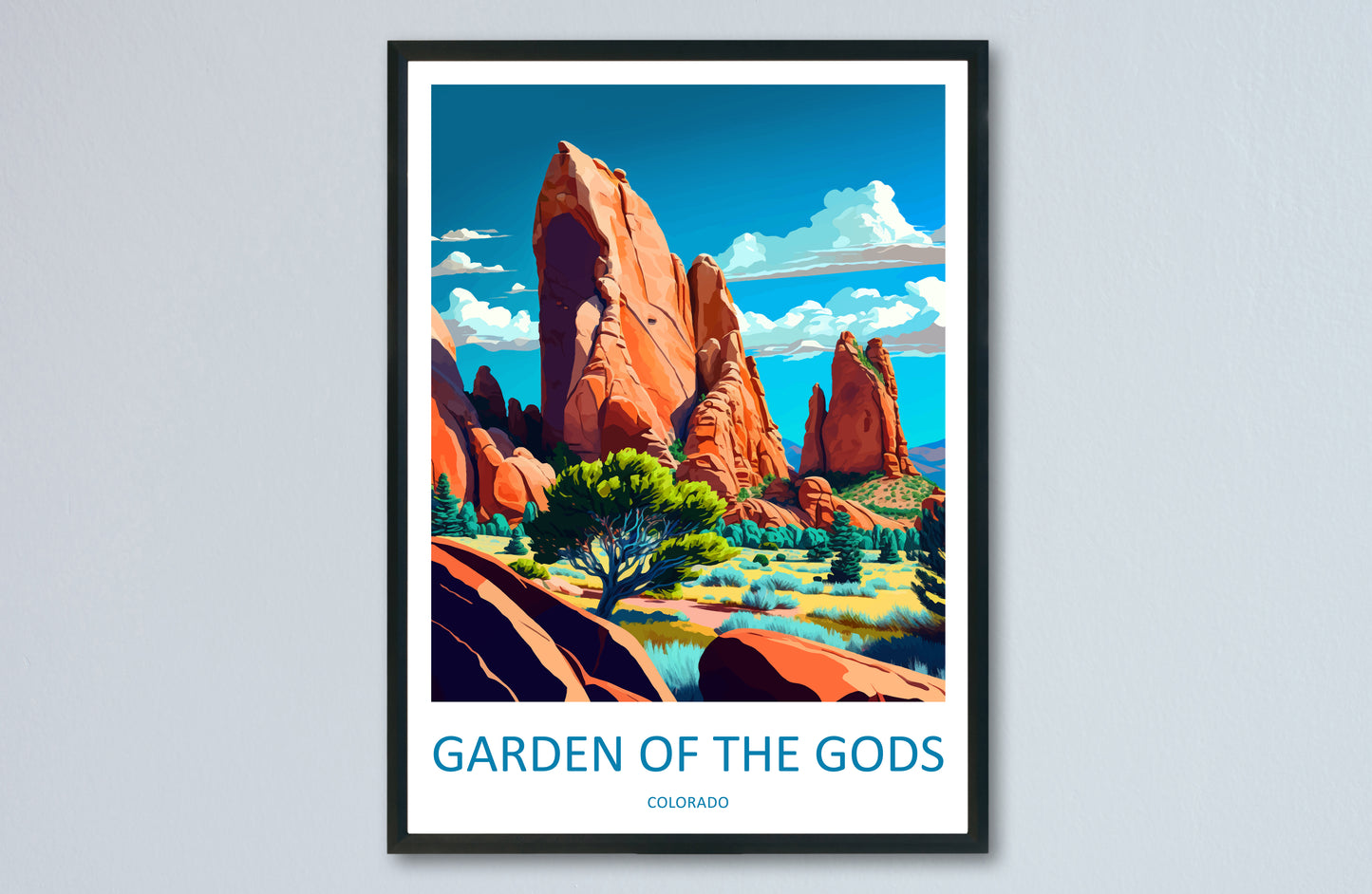 Gardens Of The Gods USA Travel Poster