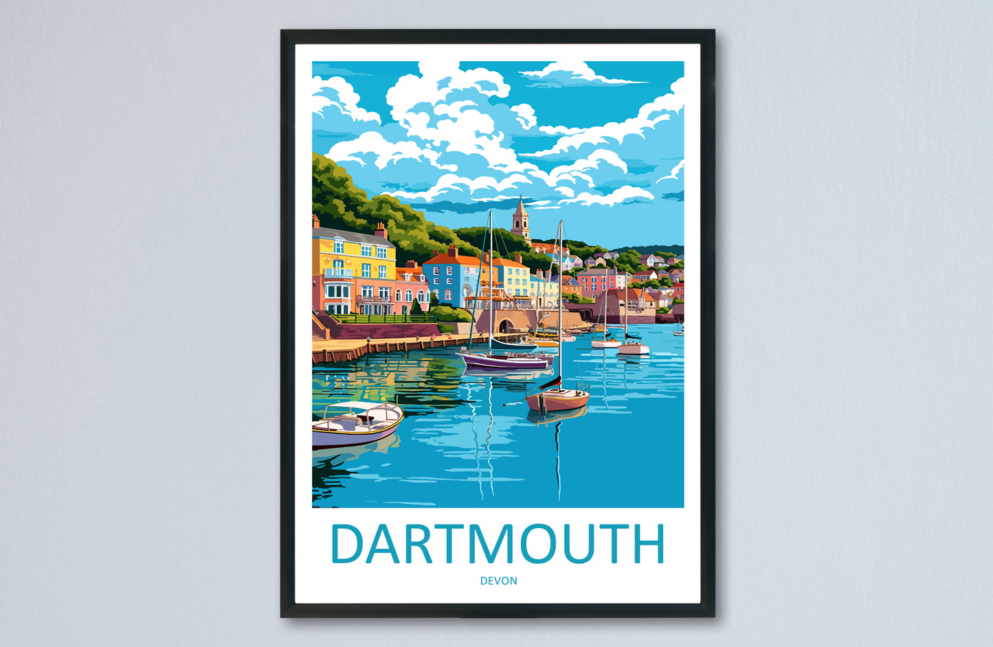 Dartmouth England Travel Poster