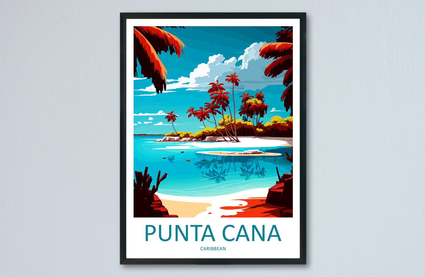 Punta Cana Caribbean Travel Poster