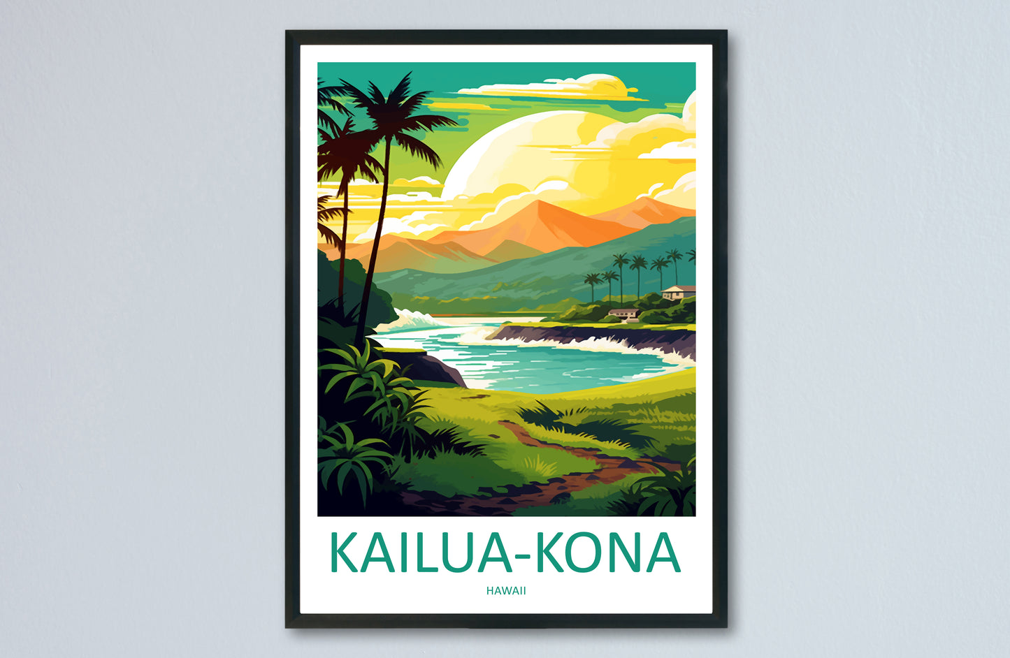 Kailua-Kona Hawaii Travel Poster
