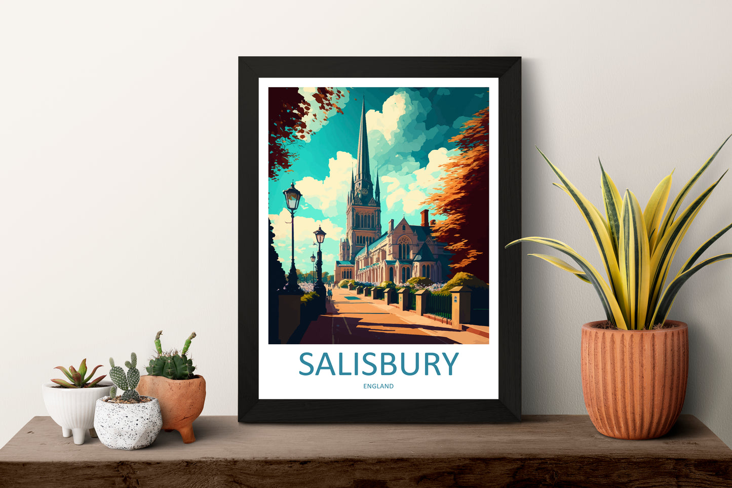 Salisbury England Travel Poster