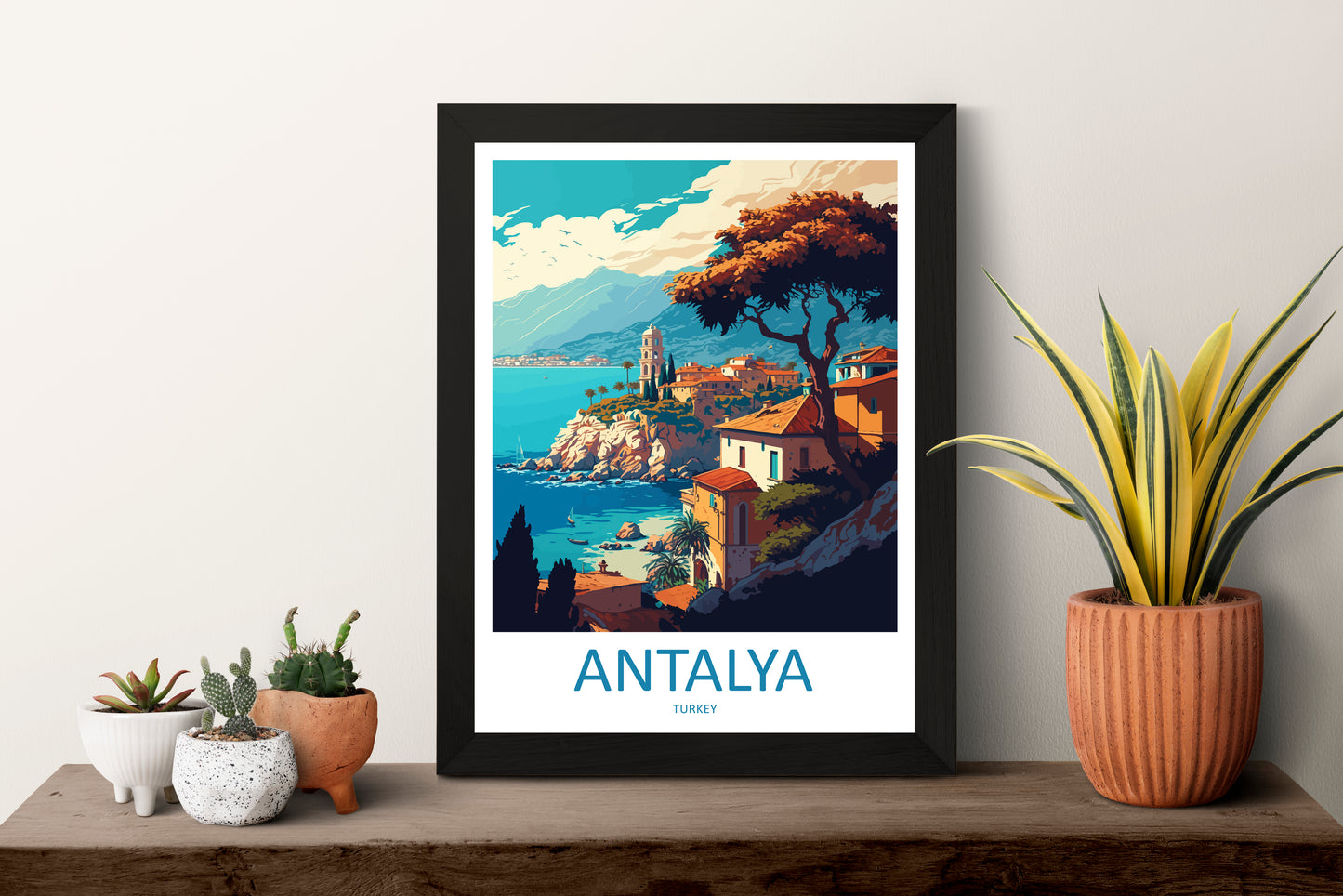 Antalya Turkey Travel Poster