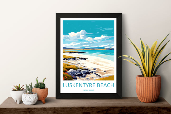 Luskentrye Beach Scotland Travel Poster
