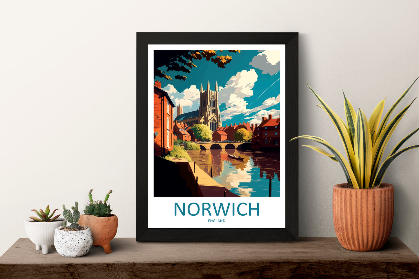 Norwich England Travel Poster
