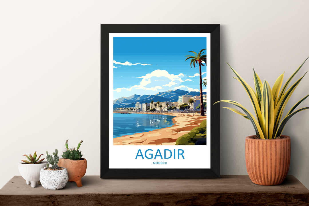 Agadir Morroco Travel Poster