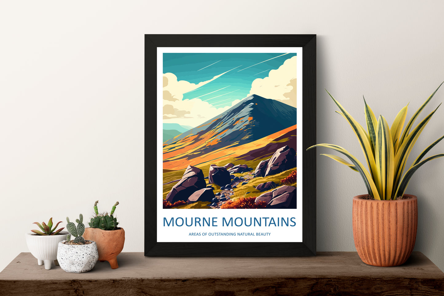 Mourne Mountains Ireland Travel Poster