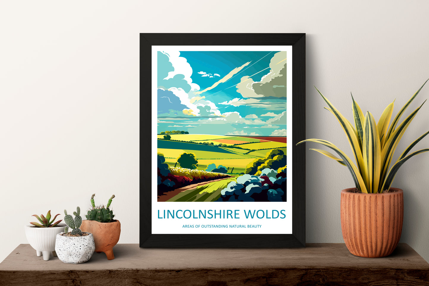 Lincolnshire Wolds England Travel Poster