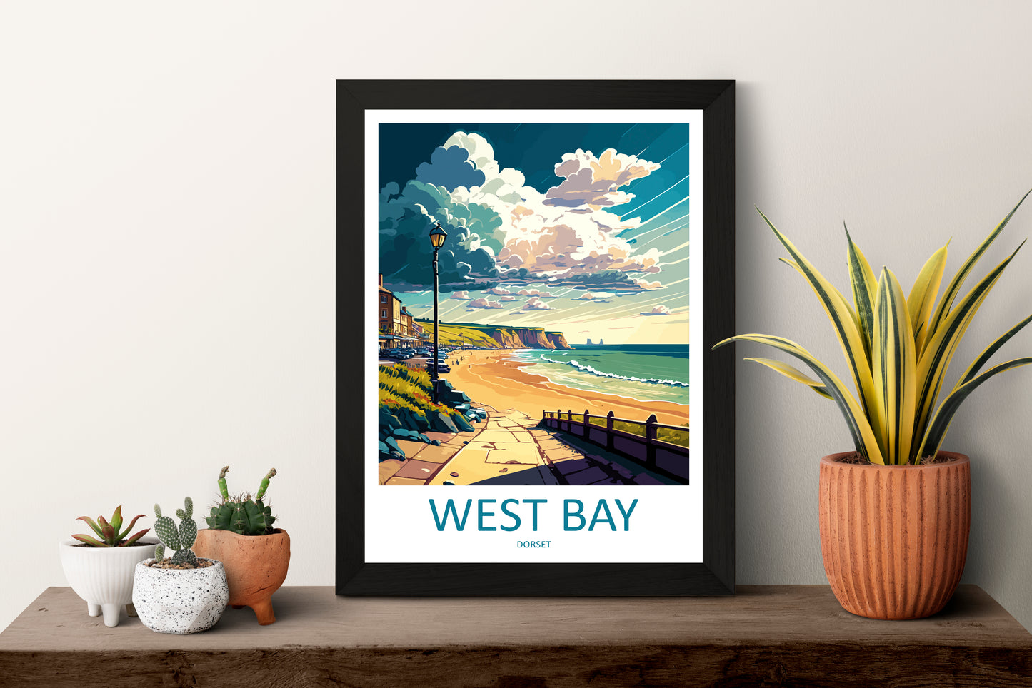 West Bay England Travel Poster