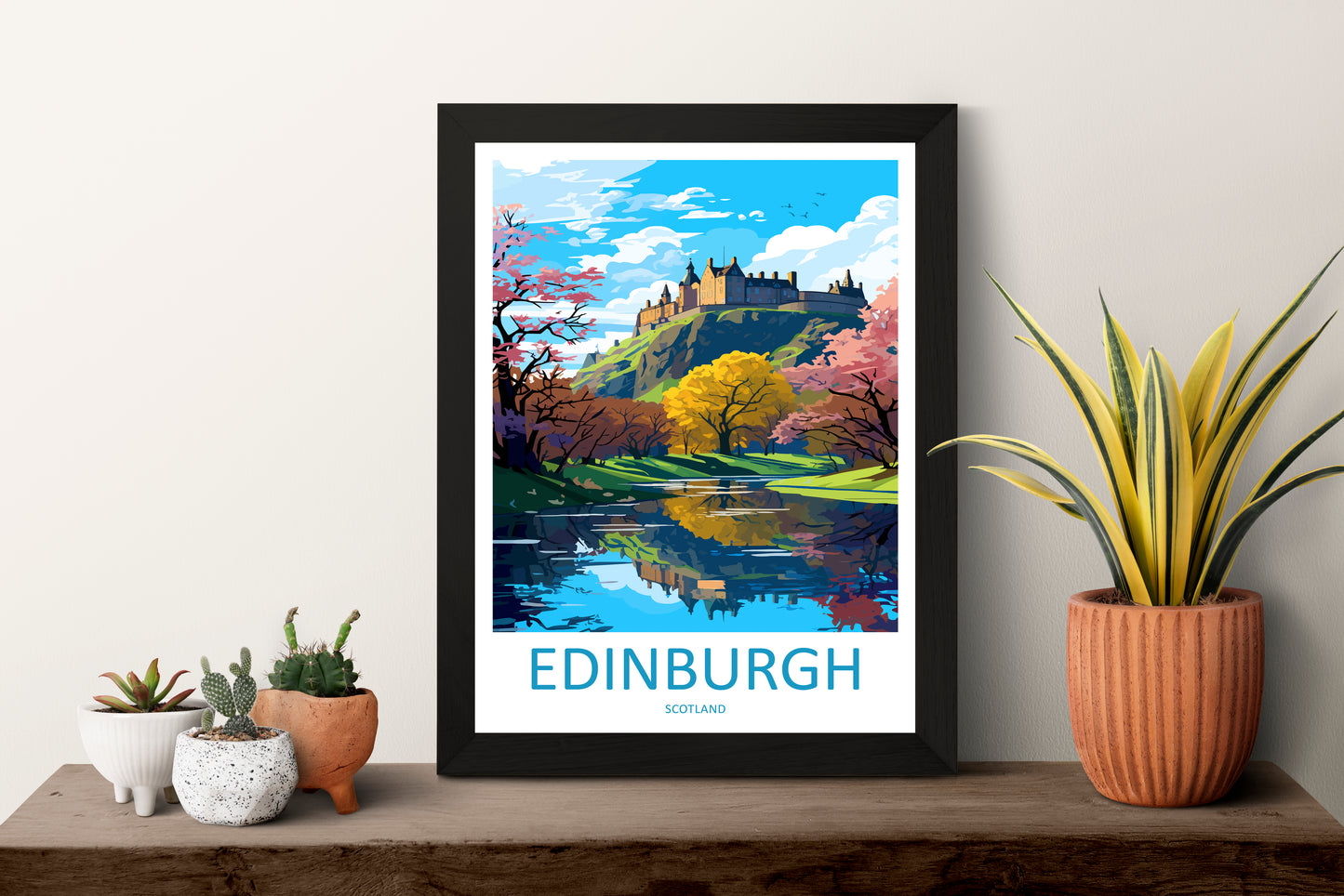 Edinburgh Castle Scotland Travel Poster