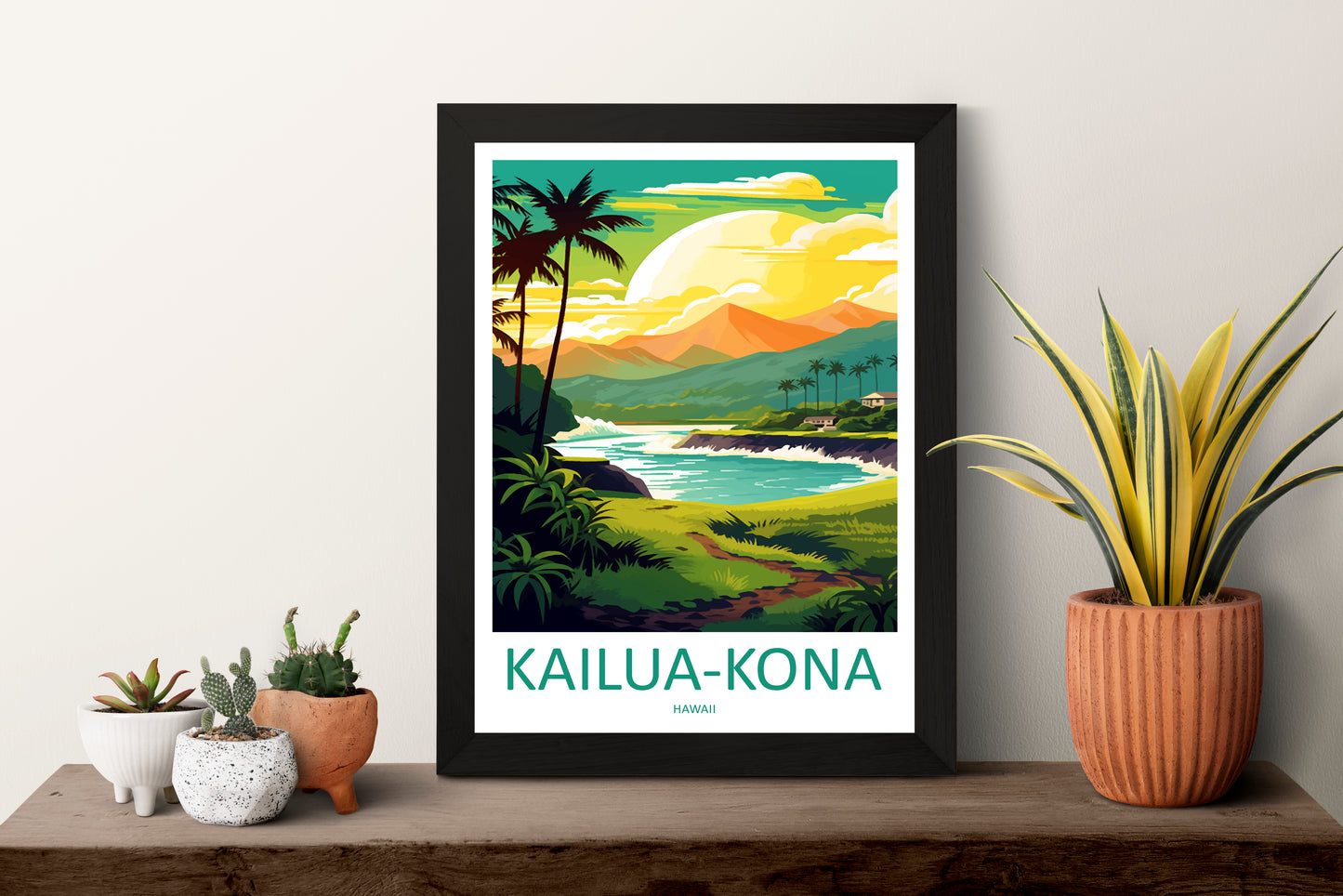 Kailua-Kona Hawaii Travel Poster