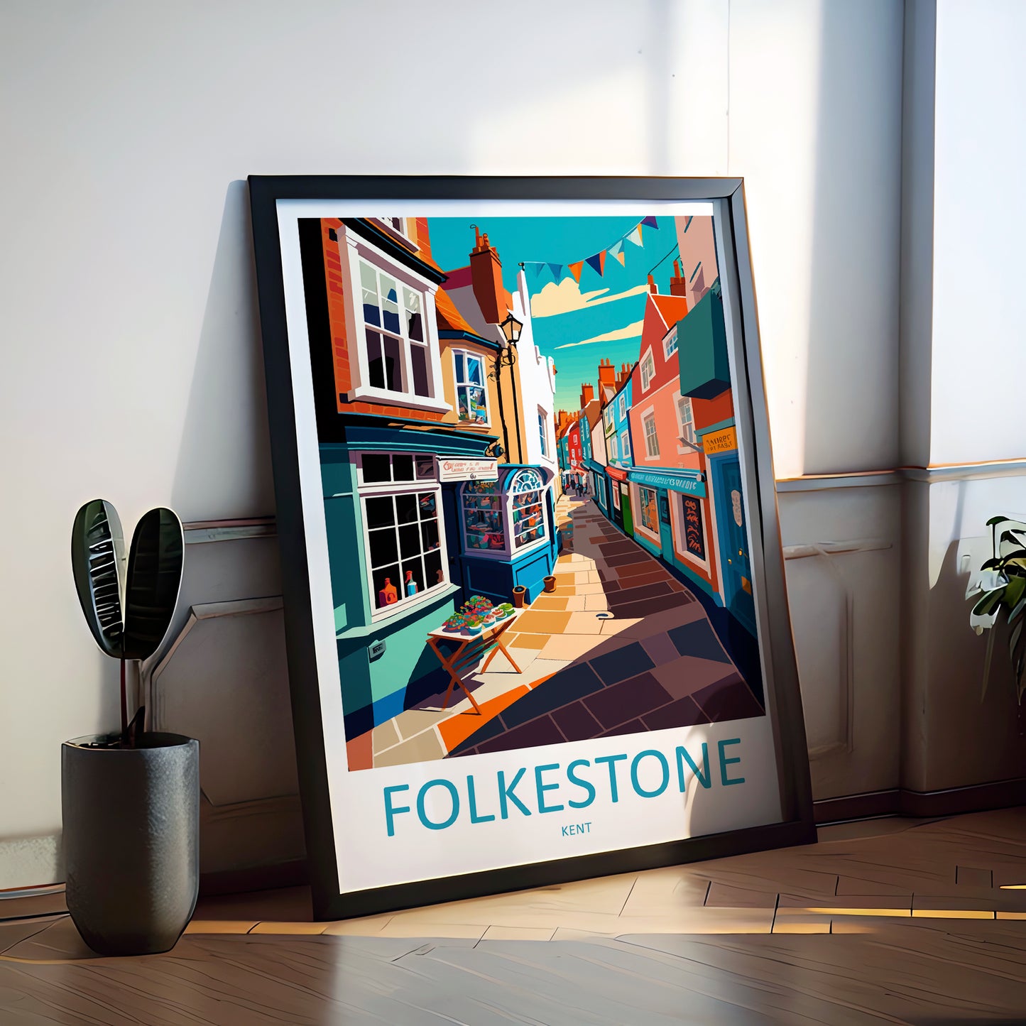 Folkestone England Travel Poster