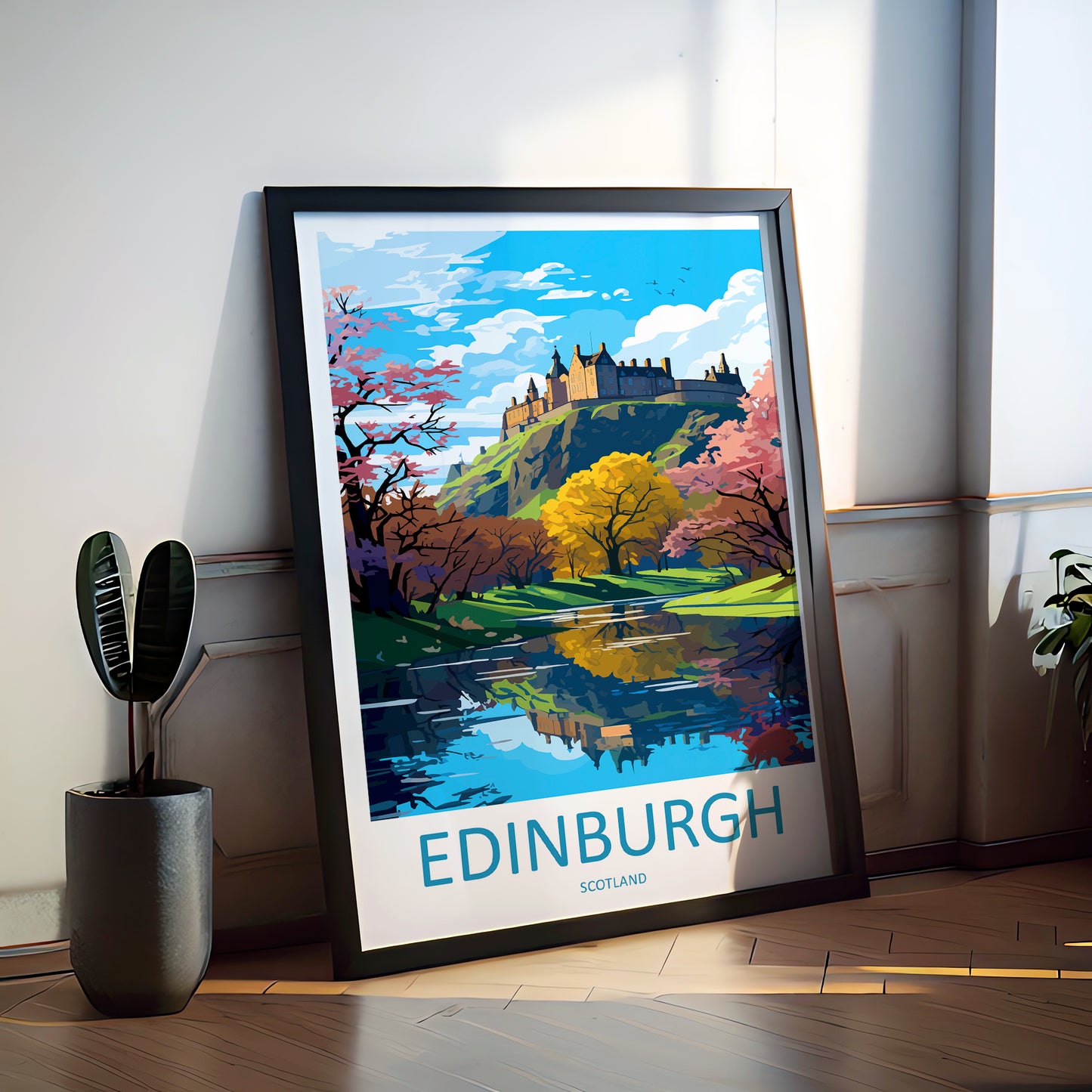 Edinburgh Castle Scotland Travel Poster