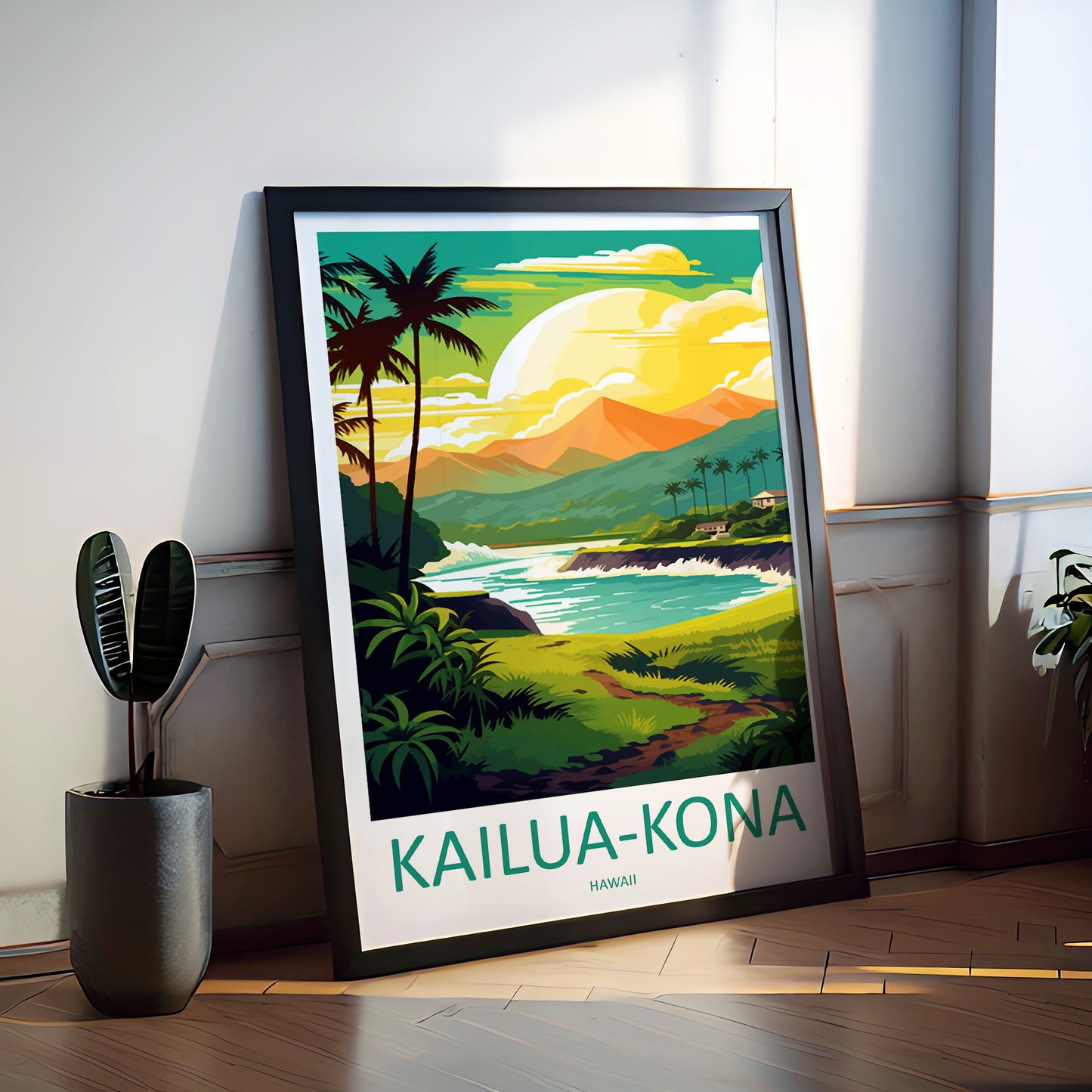 Kailua-Kona Hawaii Travel Poster