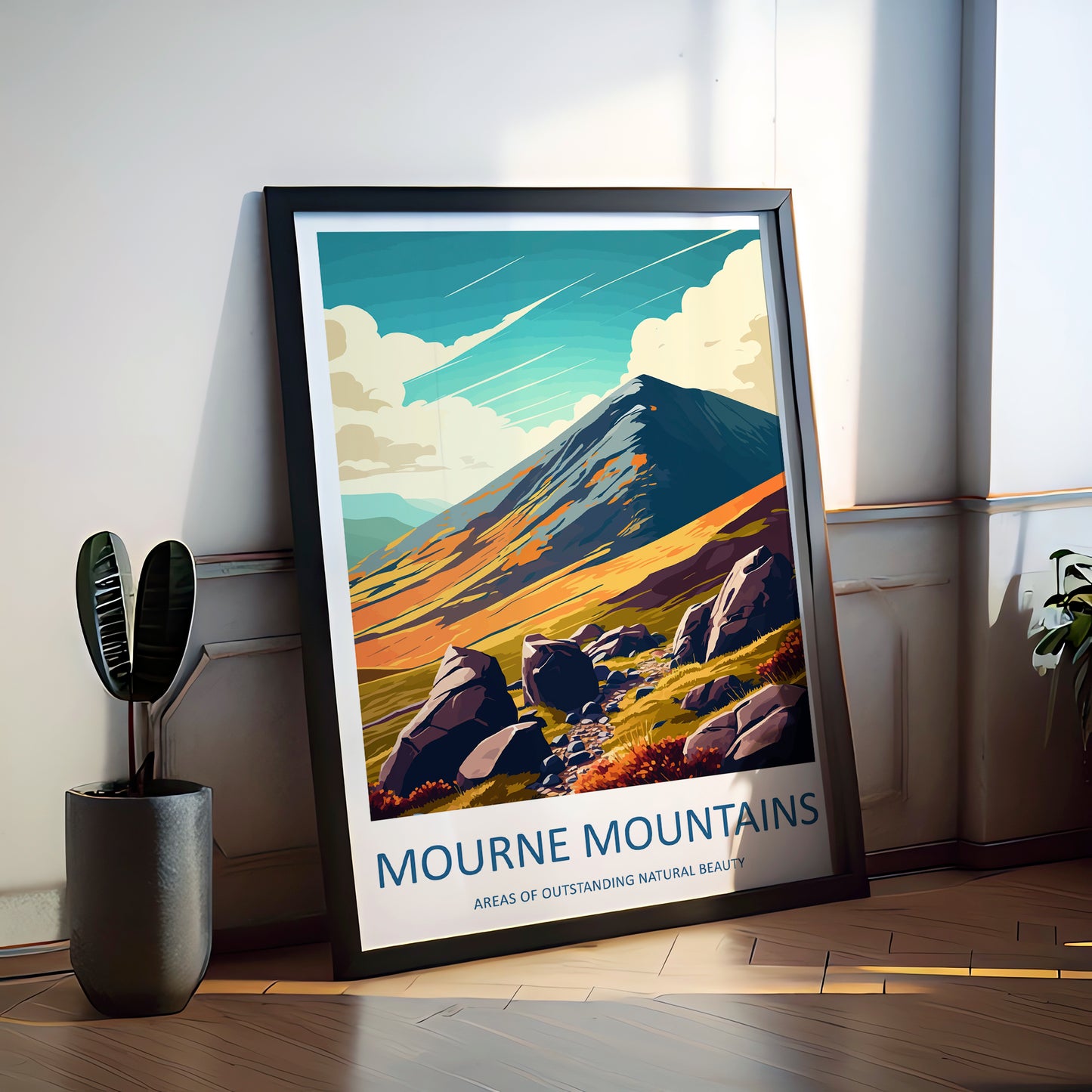 Mourne Mountains Ireland Travel Poster