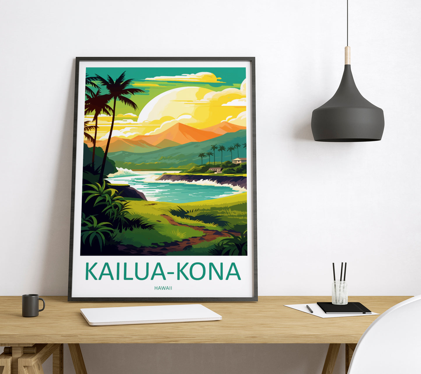 Kailua-Kona Hawaii Travel Poster