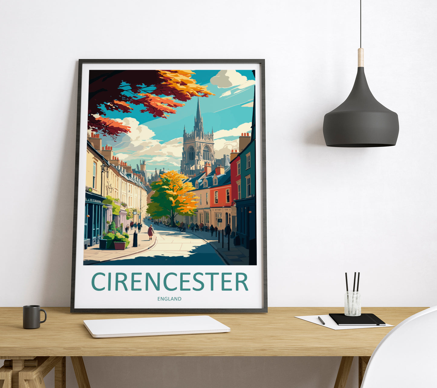 Cirencester England Travel Poster