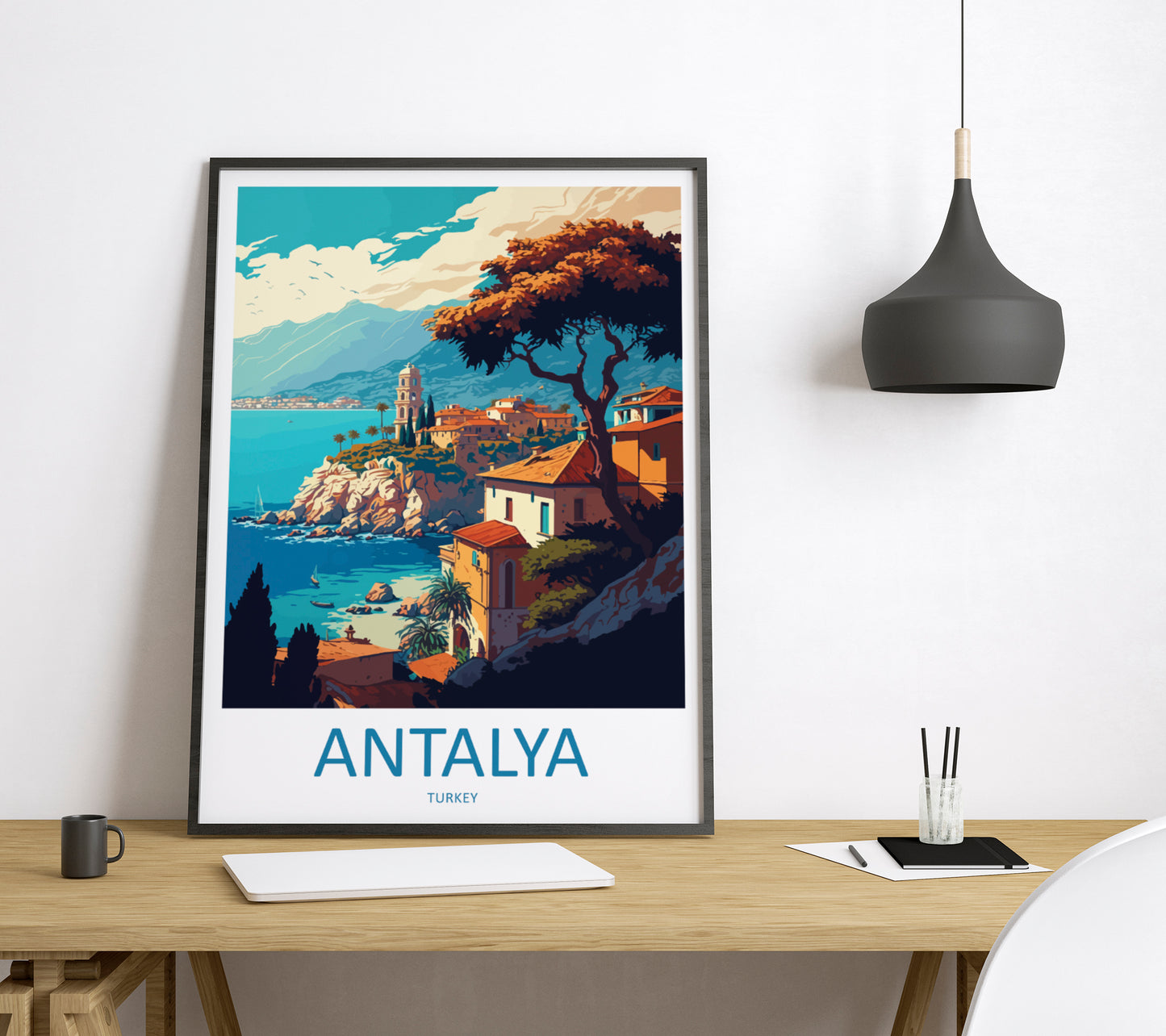Antalya Turkey Travel Poster