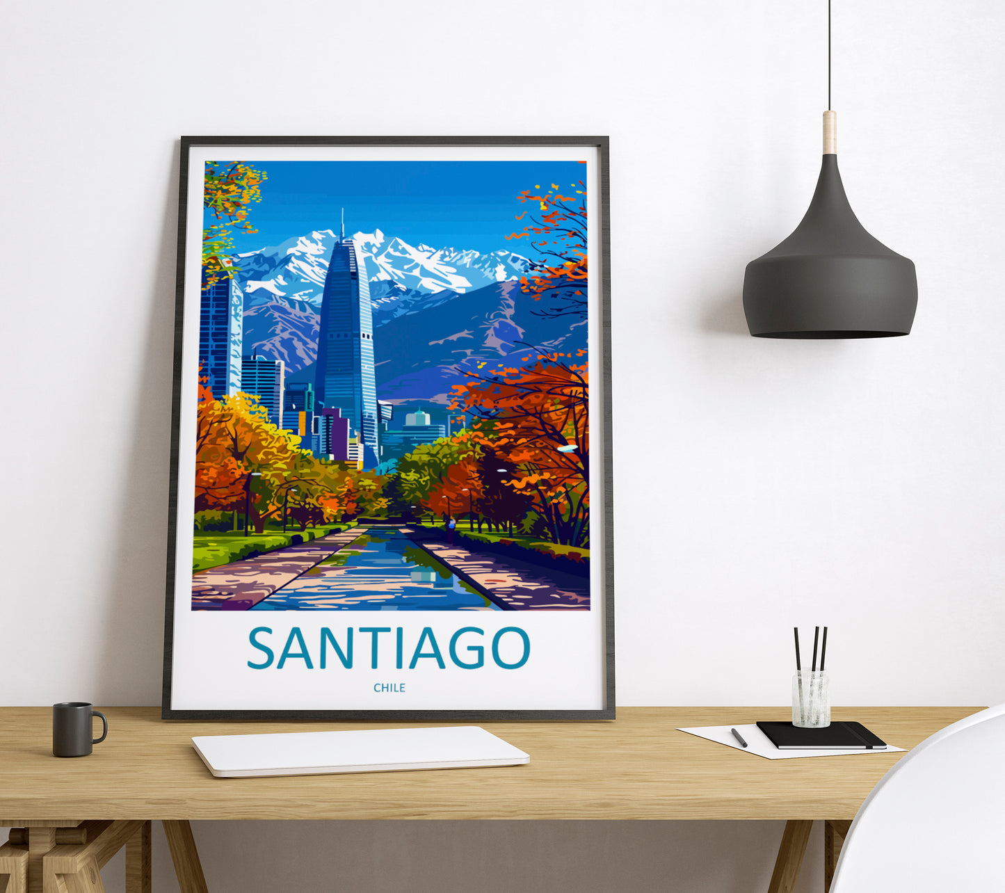 Santiago Chile Travel Poster