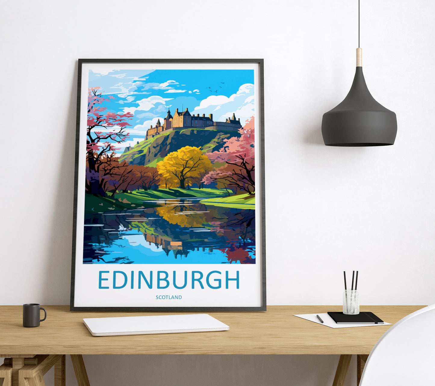 Edinburgh Castle Scotland Travel Poster