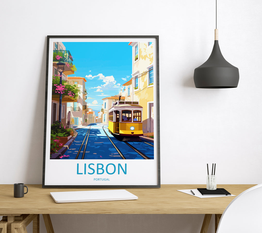 Lisbon Portugal Travel Poster
