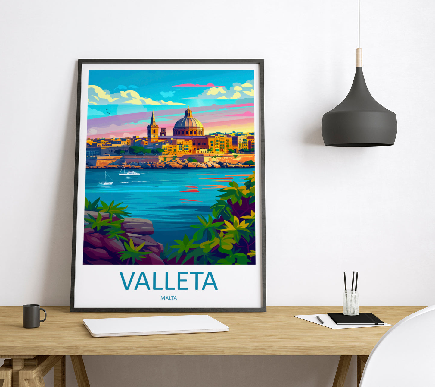 Valletta Malta Travel Poster