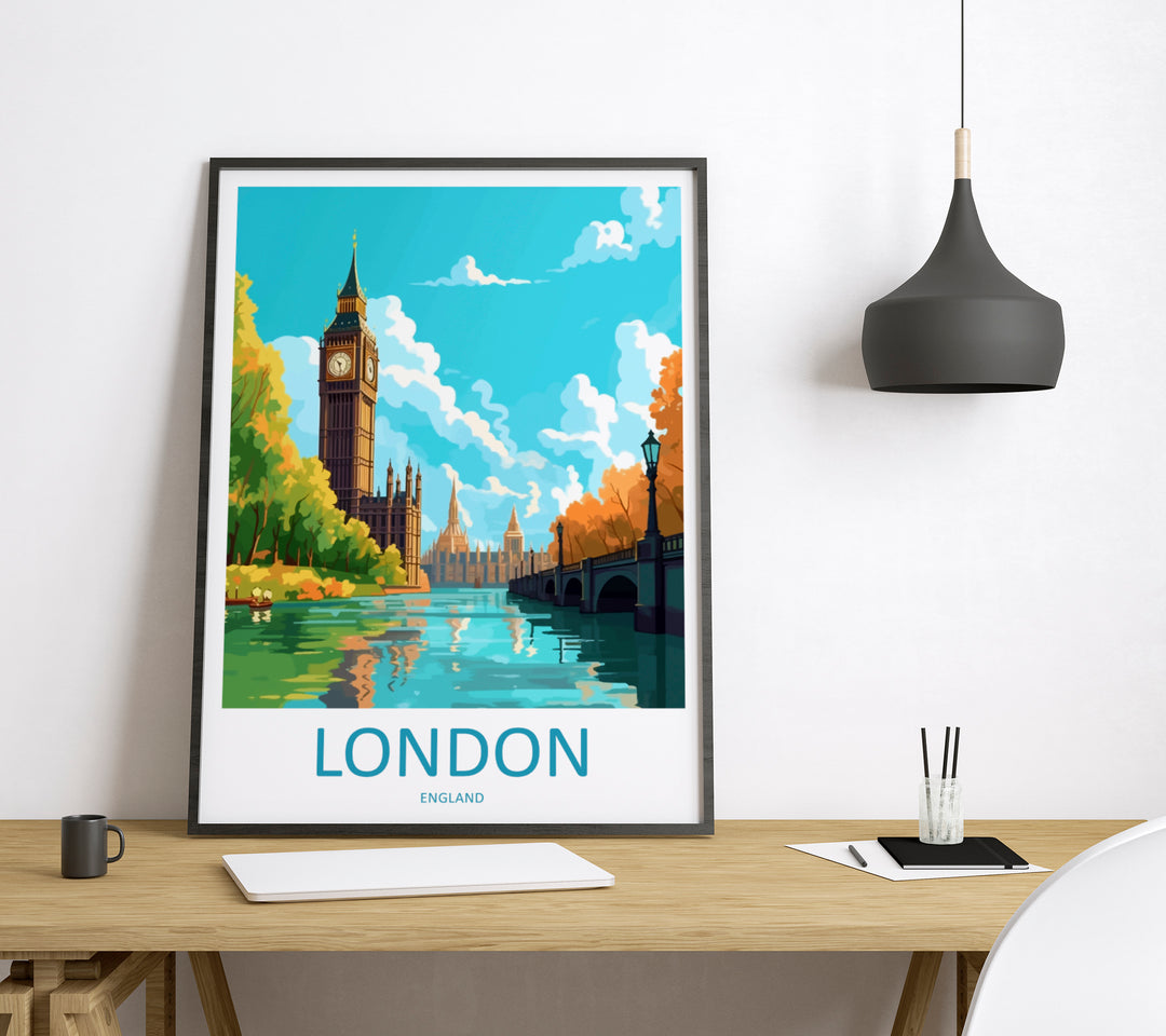 London City England Travel Poster