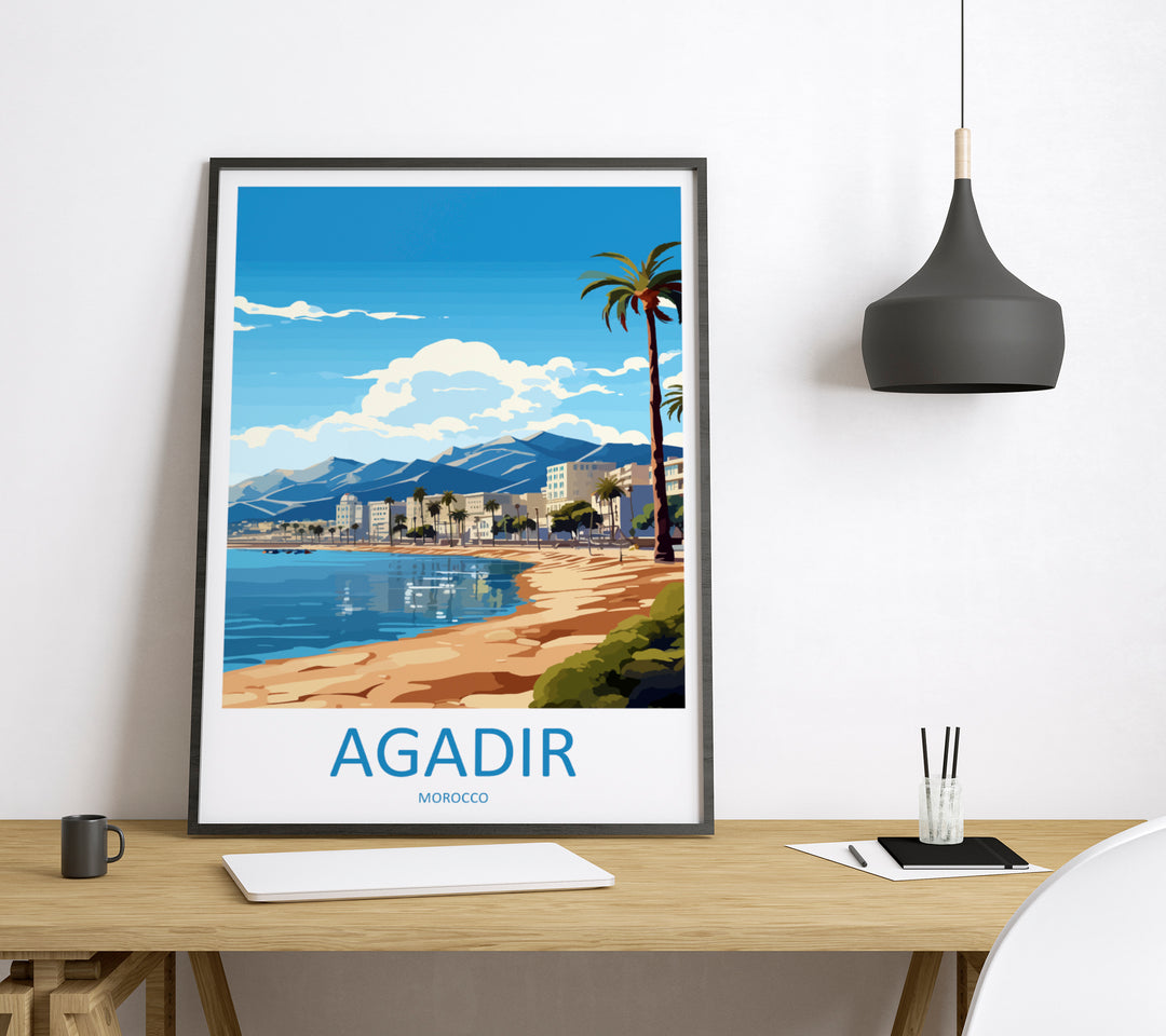Agadir Morroco Travel Poster