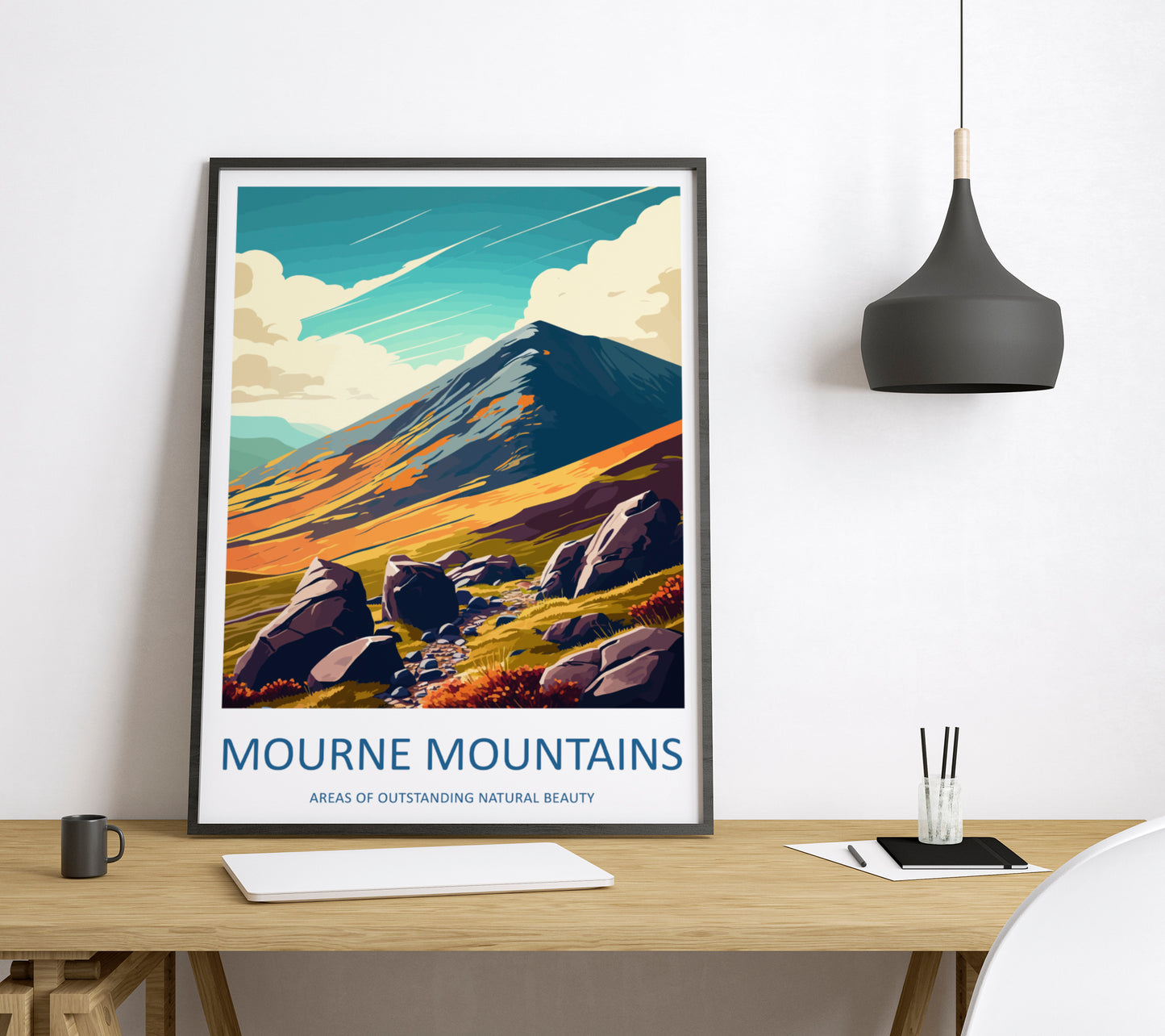 Mourne Mountains Ireland Travel Poster