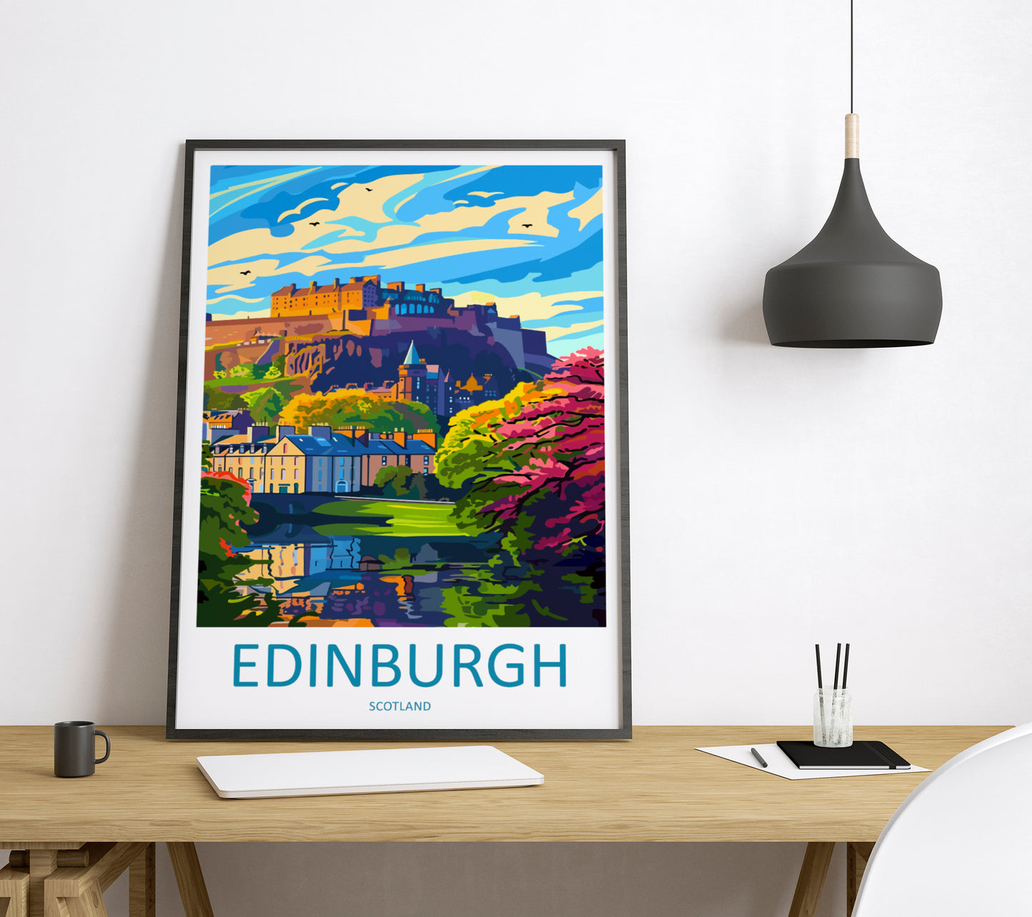 Edinburgh Scotland Travel Poster