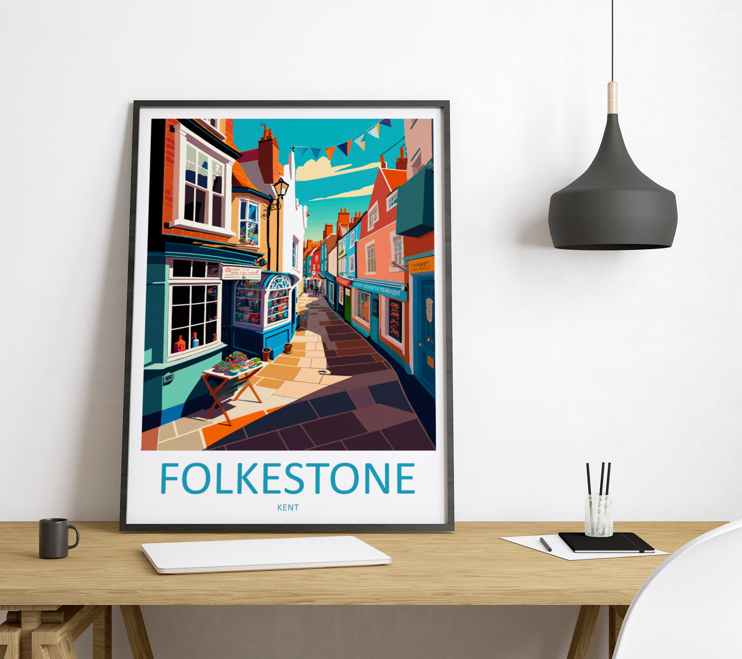 Folkestone England Travel Poster