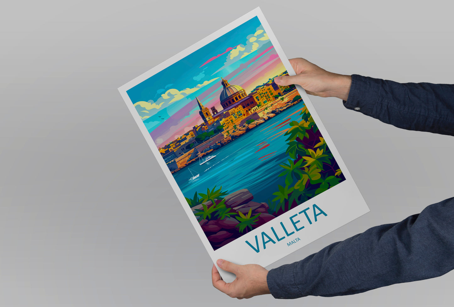 Valletta Malta Travel Poster
