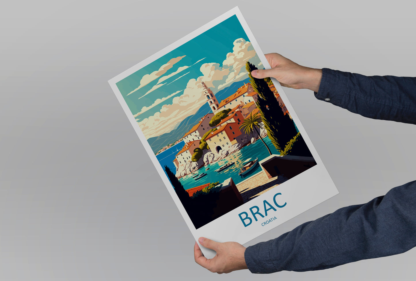 Brac Croatia Travel Poster