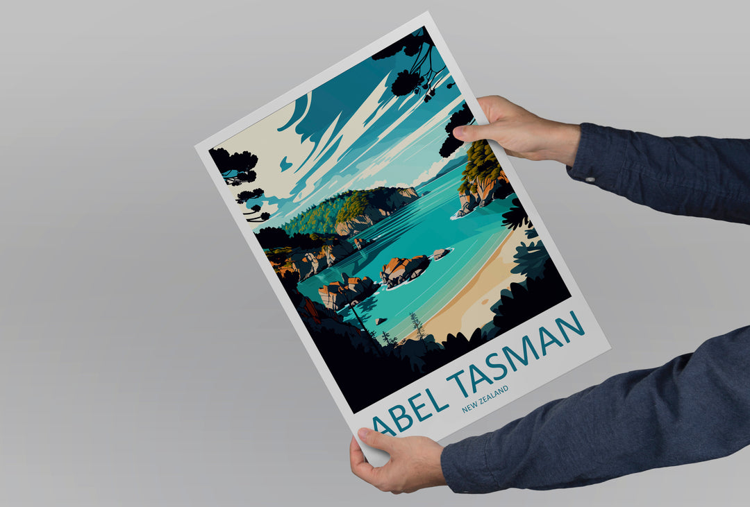 Abel Tasman New Zealand Travel Poster