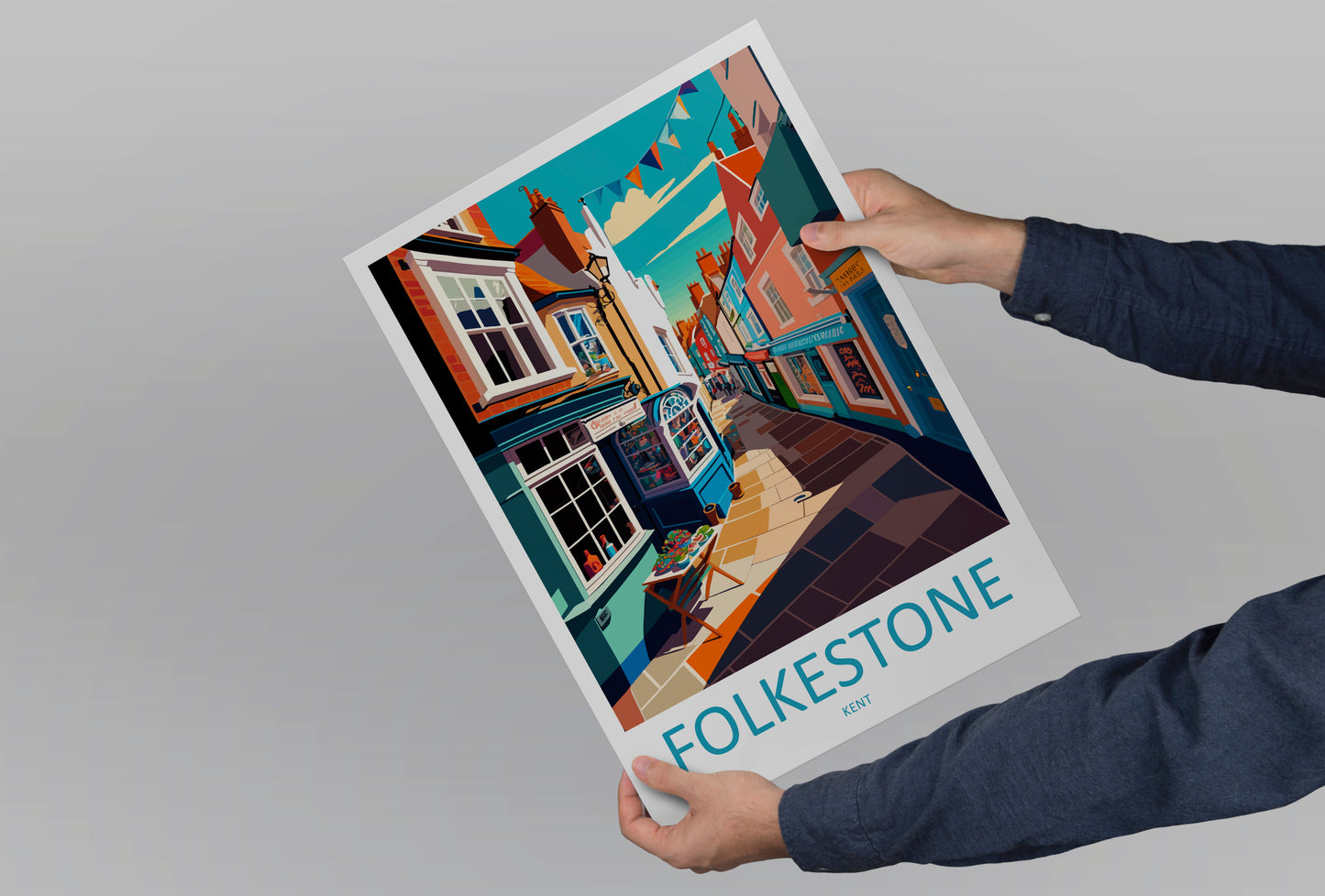 Folkestone England Travel Poster