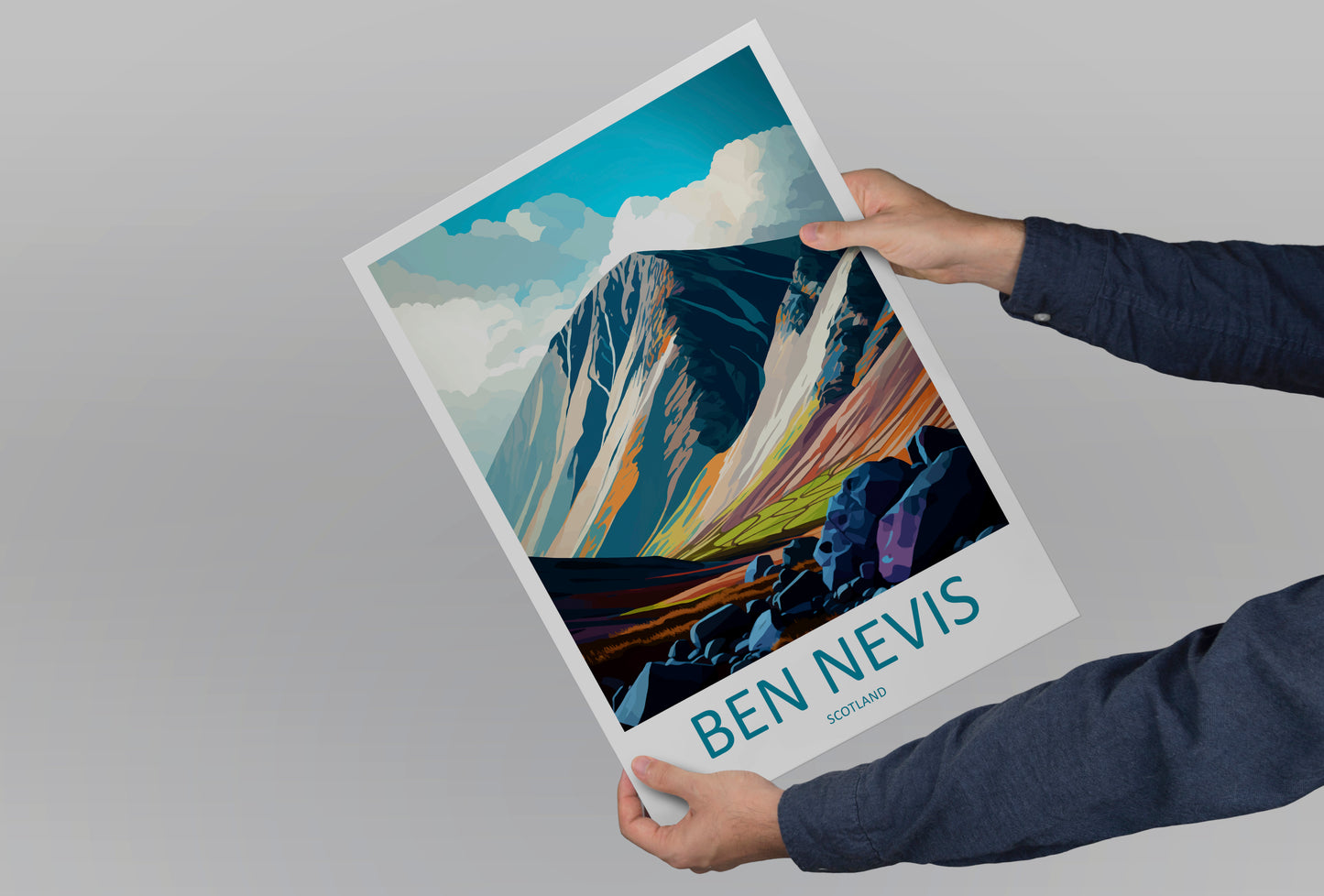 Ben Nevis Scotland Travel Poster
