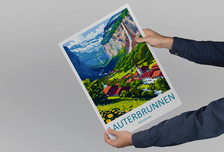 Lauterbrunnen Switzerland Travel Poster