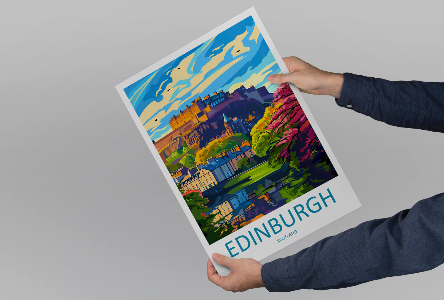 Edinburgh Scotland Travel Poster
