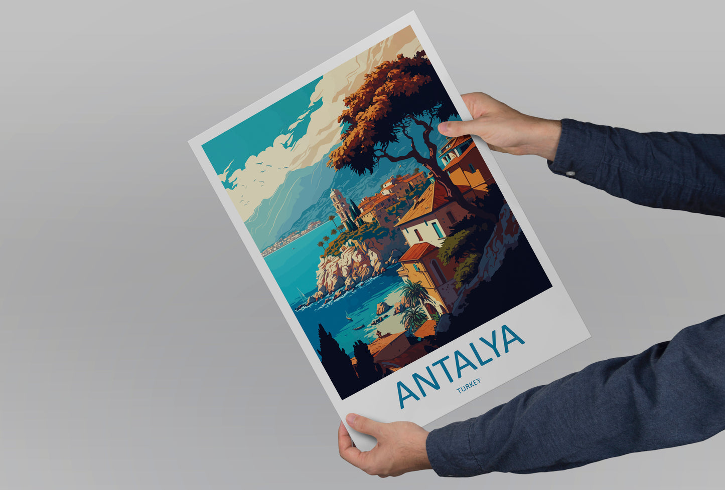 Antalya Turkey Travel Poster