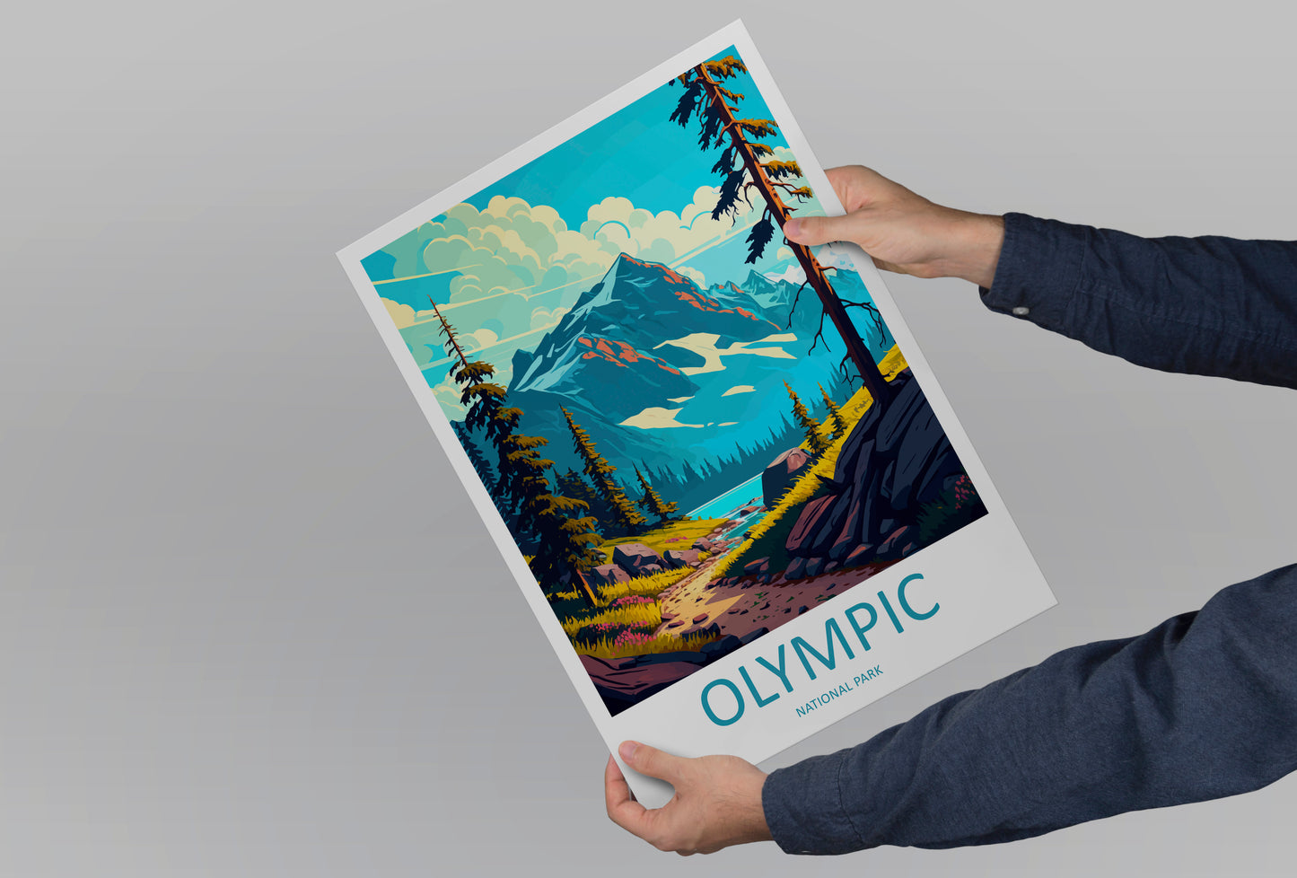 Olympic National Park USA Travel Poster