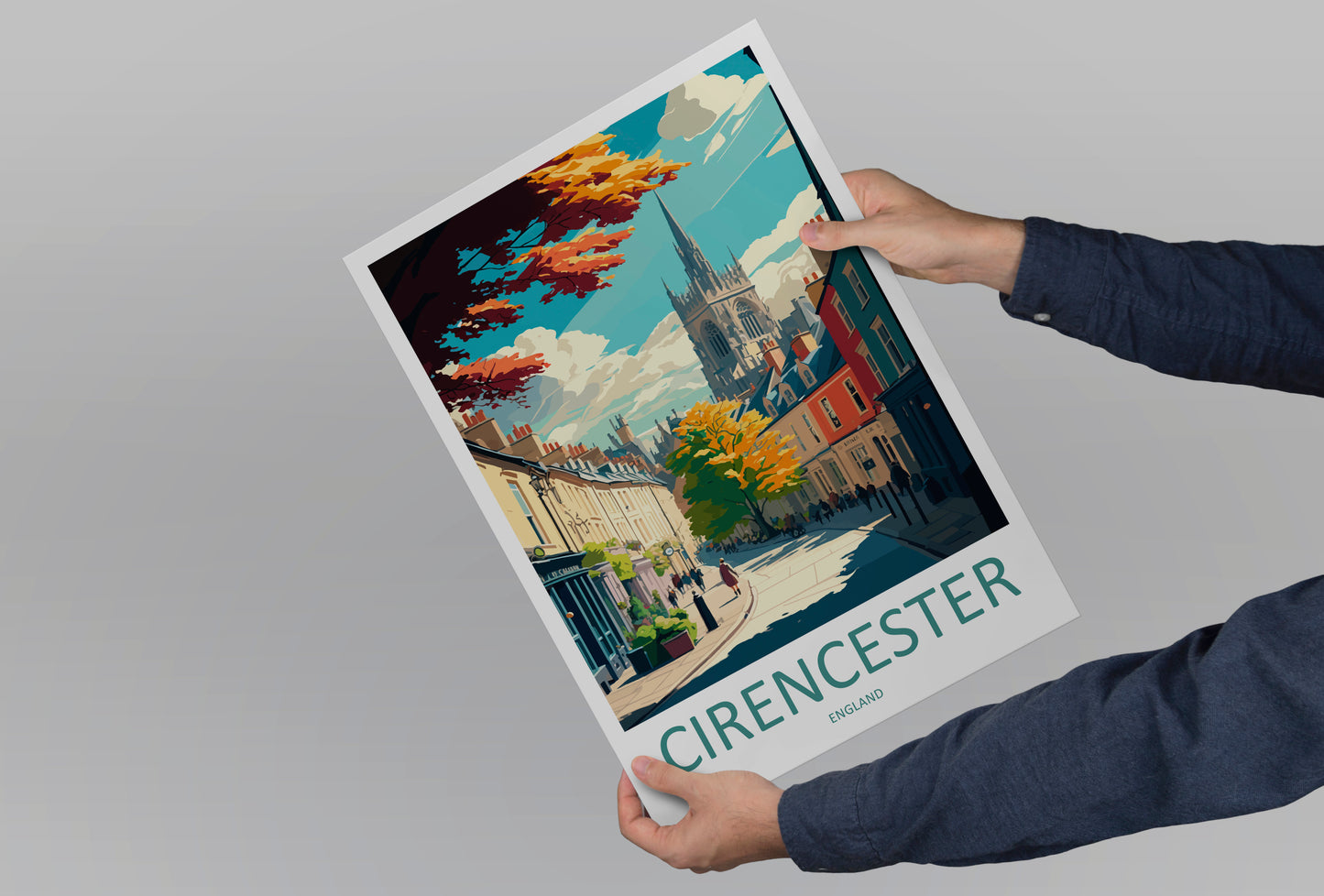 Cirencester England Travel Poster