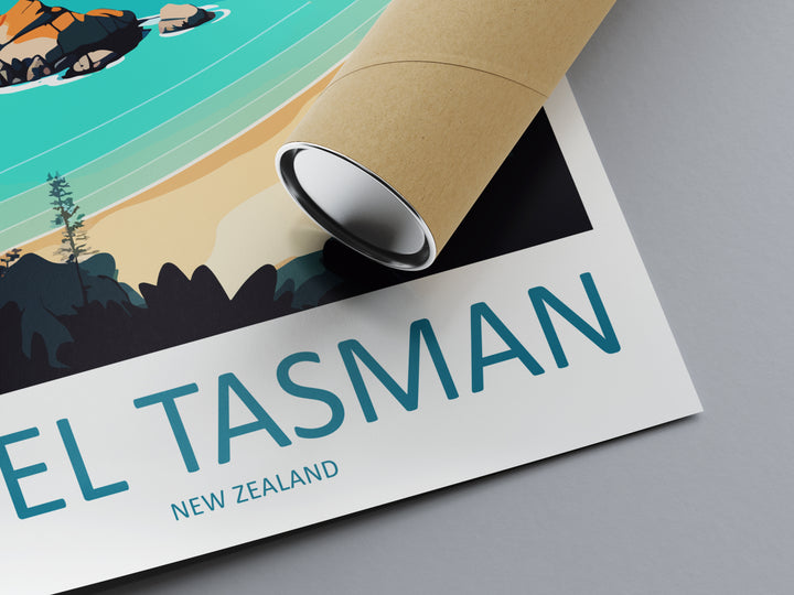 Abel Tasman New Zealand Travel Poster