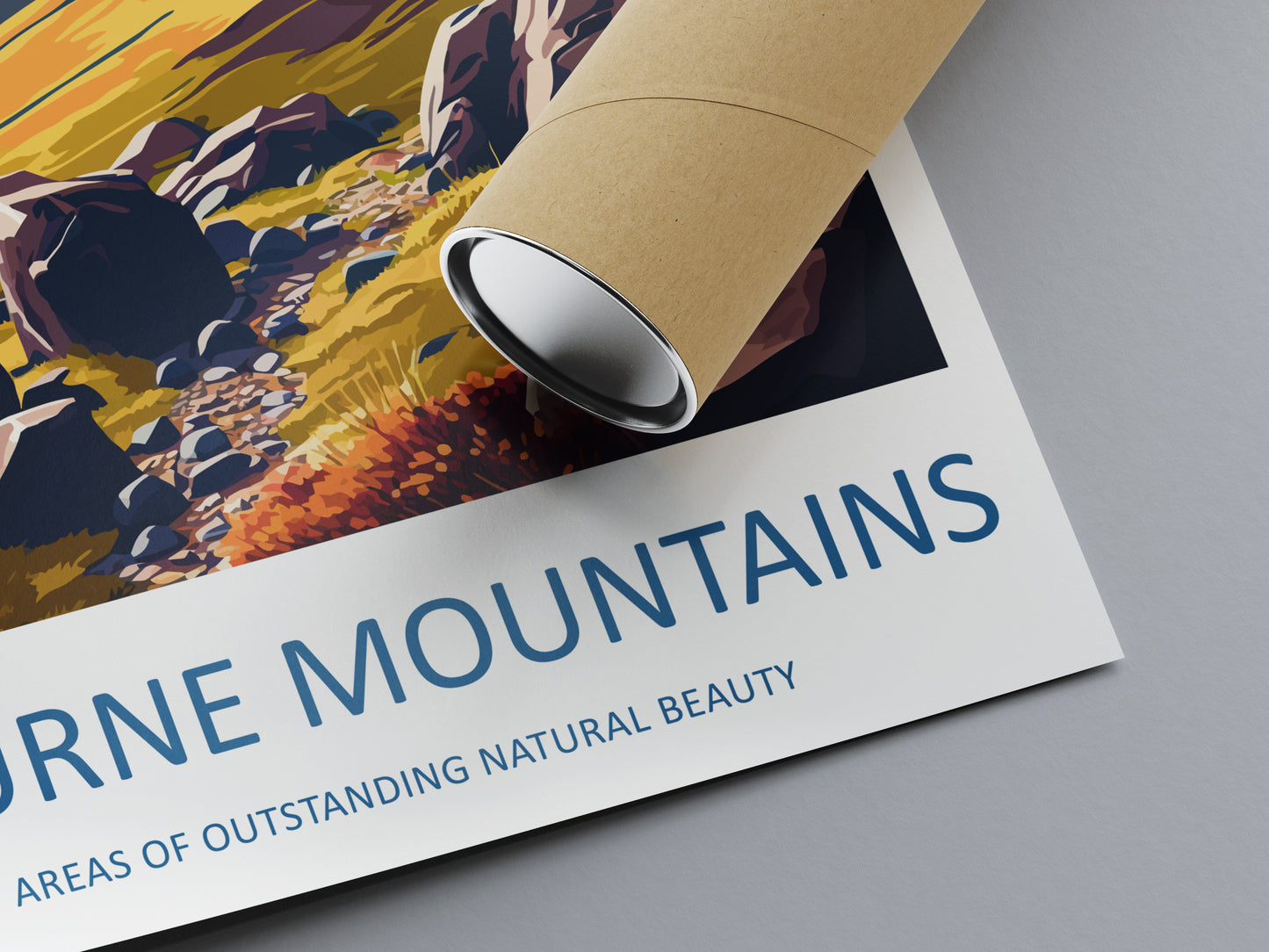 Mourne Mountains Ireland Travel Poster
