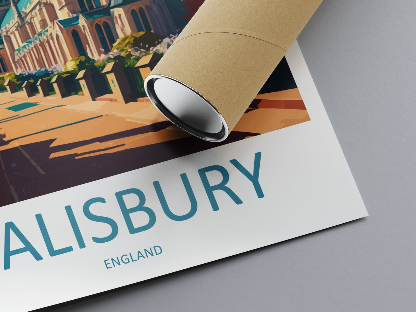 Salisbury England Travel Poster