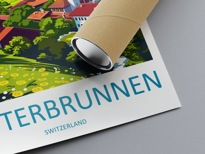 Lauterbrunnen Switzerland Travel Poster