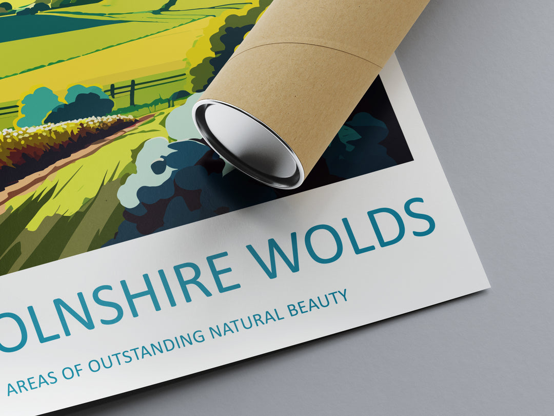 Lincolnshire Wolds England Travel Poster
