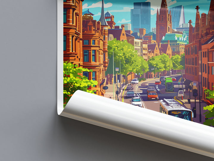 Manchester England Travel Poster