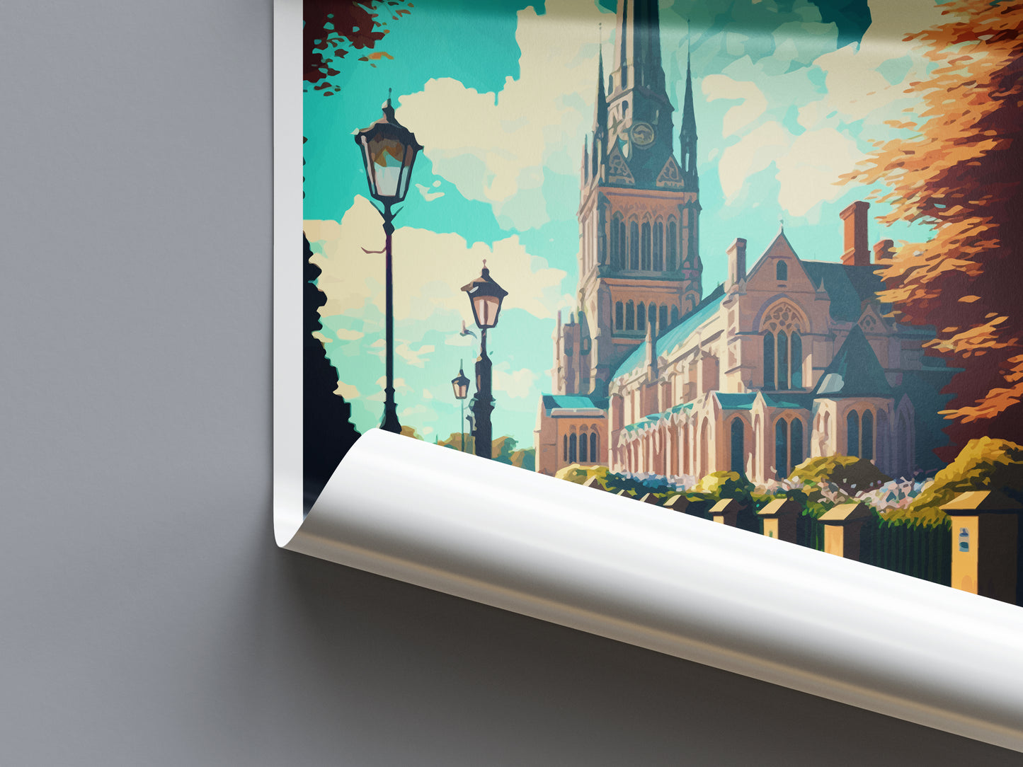 Salisbury England Travel Poster